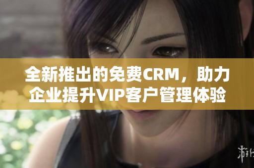 全新推出的免费CRM，助力企业提升VIP客户管理体验