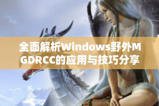 全面解析Windows野外MGDRCC的应用与技巧分享