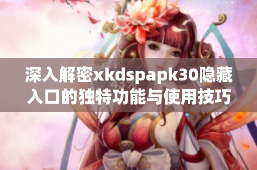 深入解密xkdspapk30隐藏入口的独特功能与使用技巧